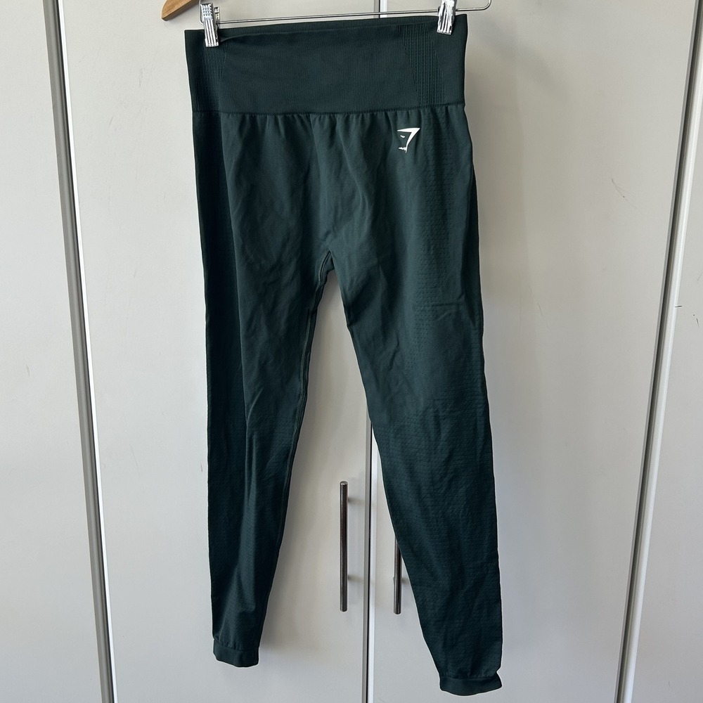 Gymshark Vital Seamless High Waisted Leggings Dark Green Small Workout Yoga